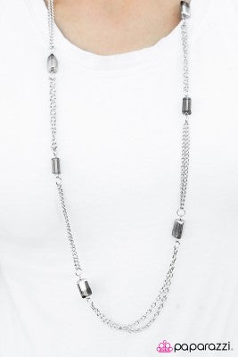 Midnight Mirage - silver - Paparazzi necklace