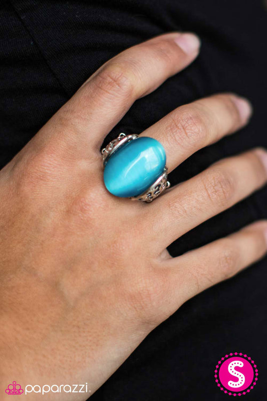 Midnight Moonwalk - Blue - Paparazzi ring