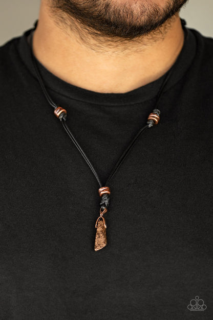 Midnight Meteorite-copper-Paparazzi mens necklace