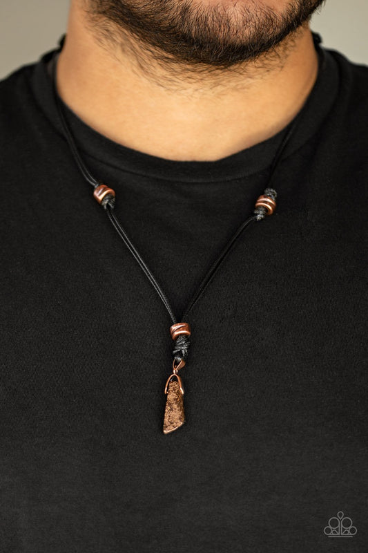 Midnight Meteorite-copper-Paparazzi mens necklace