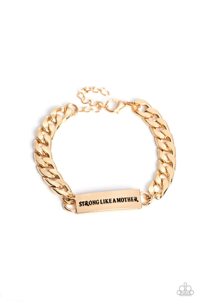 Mighty Matriarch - gold - Paparazzi bracelet