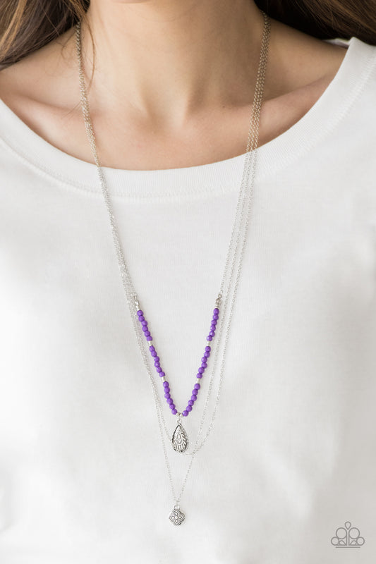Mild Wild - purple - Paparazzi necklace