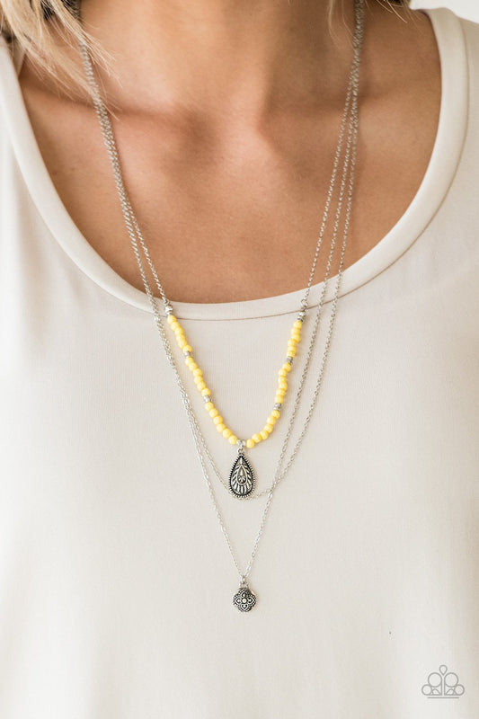 Mild Wild-yellow-Paparazzi necklace