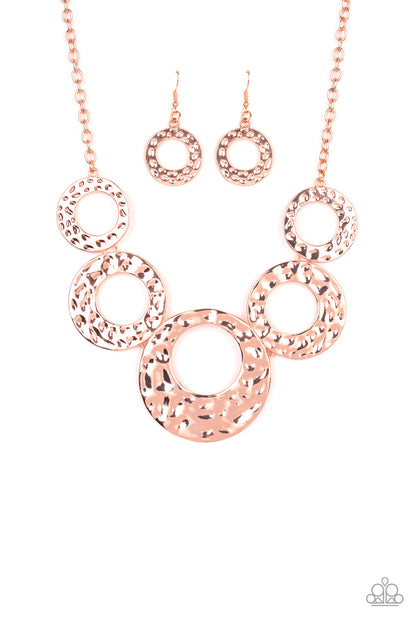 Mildly Metro - copper - Paparazzi necklace