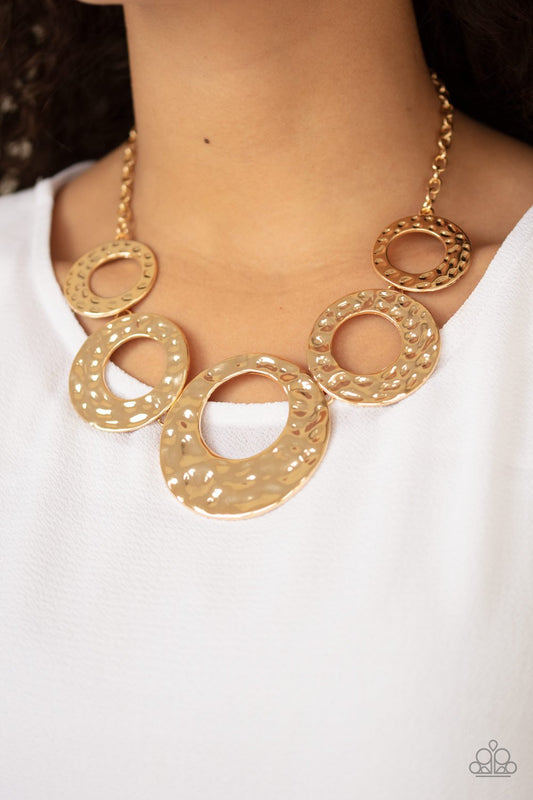 Mildly Metro-gold-Paparazzi necklace