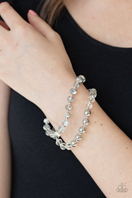 Millennial Grandeur-white-Paparazzi bracelet