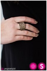Million Dollar Baby - brass - Paparazzi ring