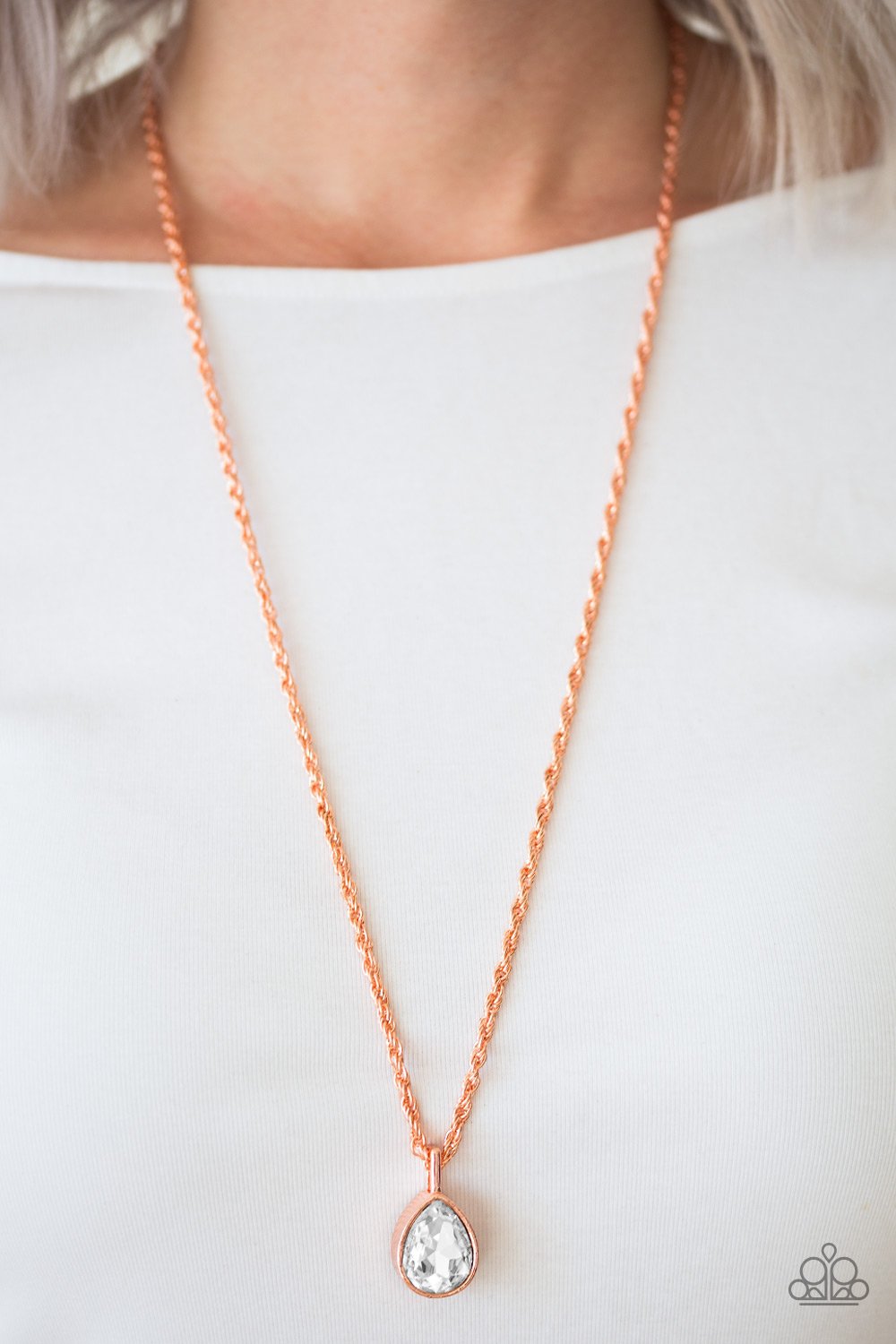 Million Dollar Drop - copper - Paparazzi necklace
