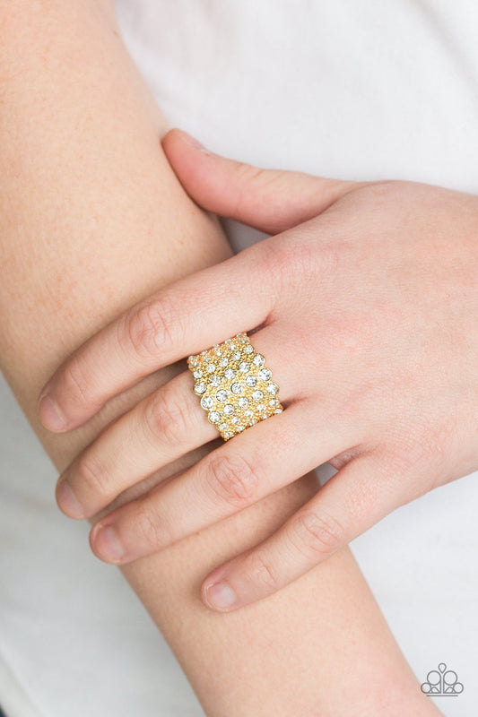 Million Dollar Masquerade-gold-Paparazzi ring