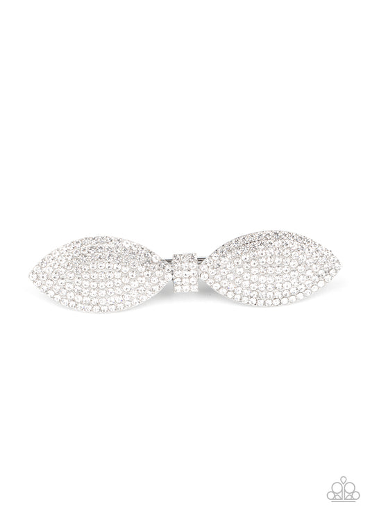 Mind-BOWing Sparkle - white - Paparazzi hair clip