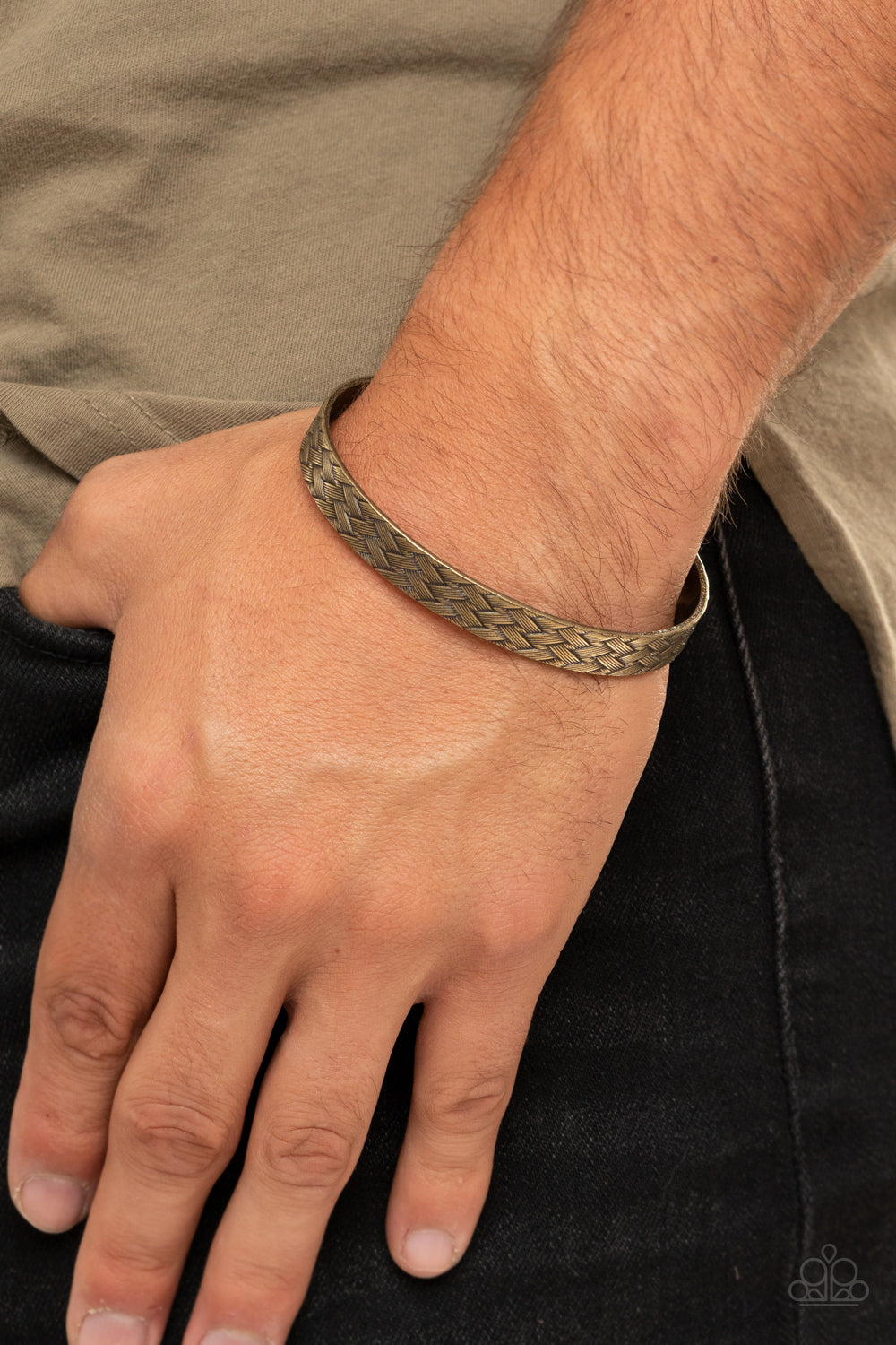 Mind Games - brass - Paparazzi mens bracelet