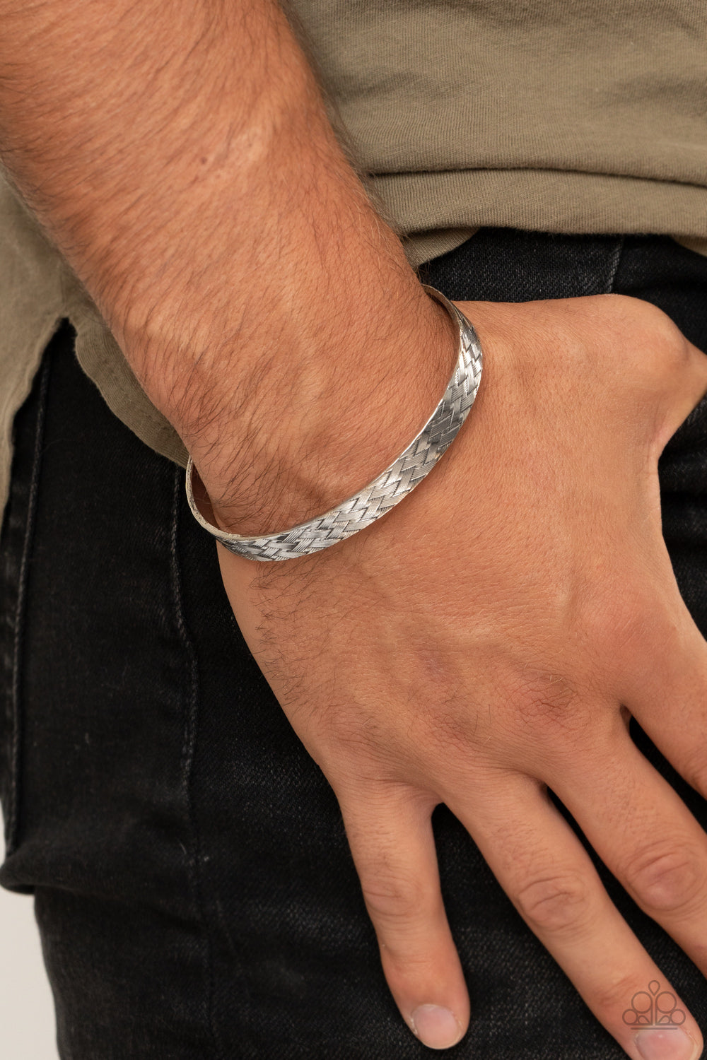 Mind Games - silver - Paparazzi mens bracelet