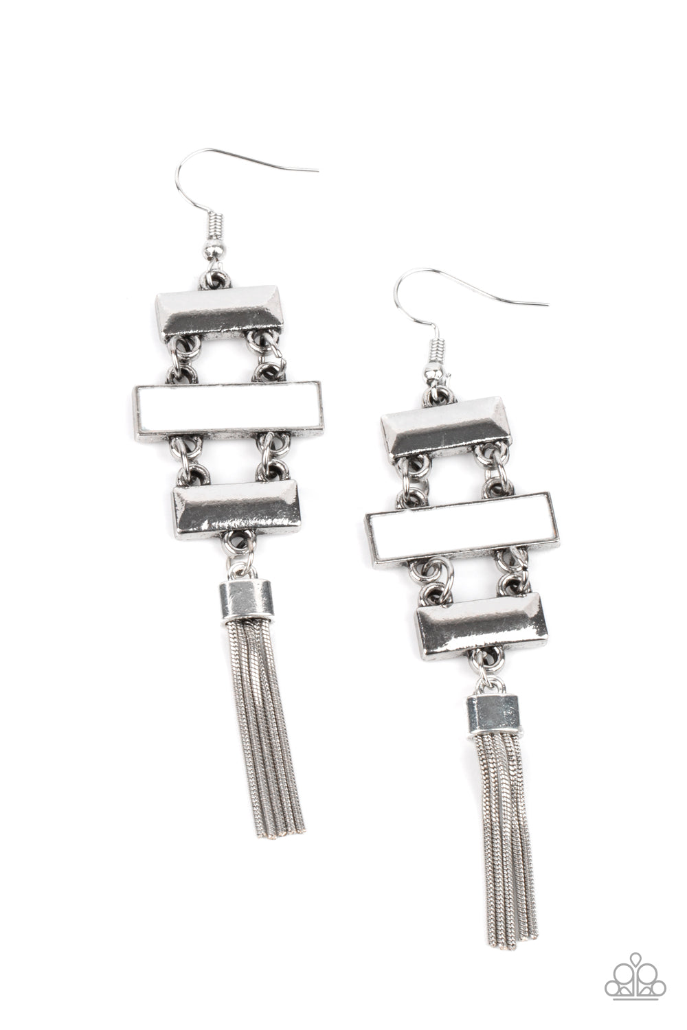 Mind, Body, and SEOUL - white - Paparazzi earrings
