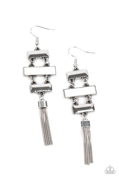 Mind, Body, and SEOUL - white - Paparazzi earrings
