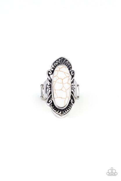 Mineral-Monger - white - Paparazzi ring