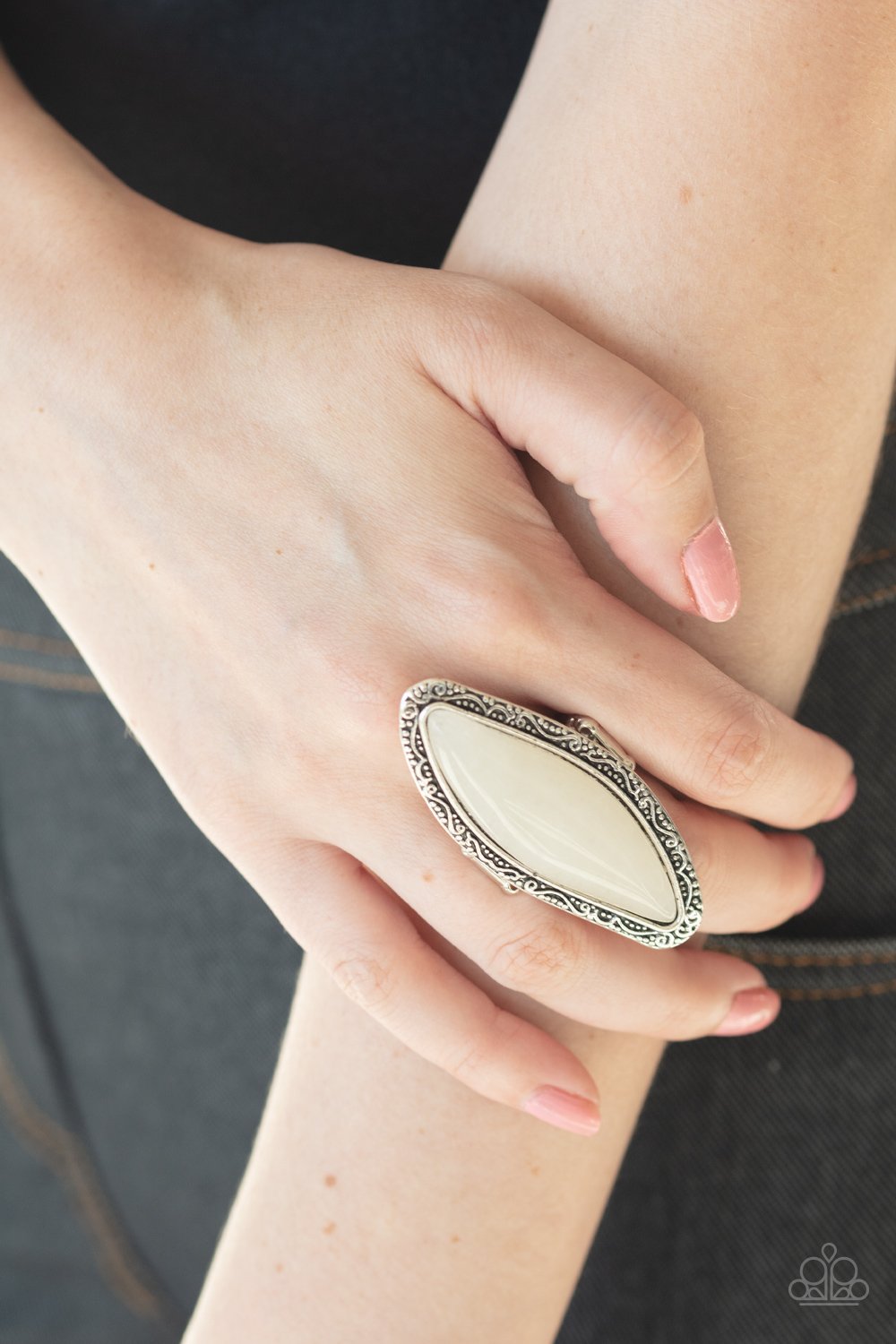 Mineral Mine-white-Paparazzi ring