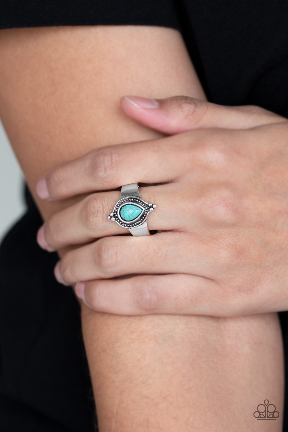 Mineral Minimalist-blue-Paparazzi ring