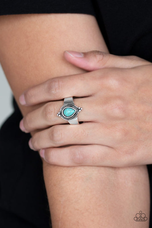 Mineral Minimalist-blue-Paparazzi ring
