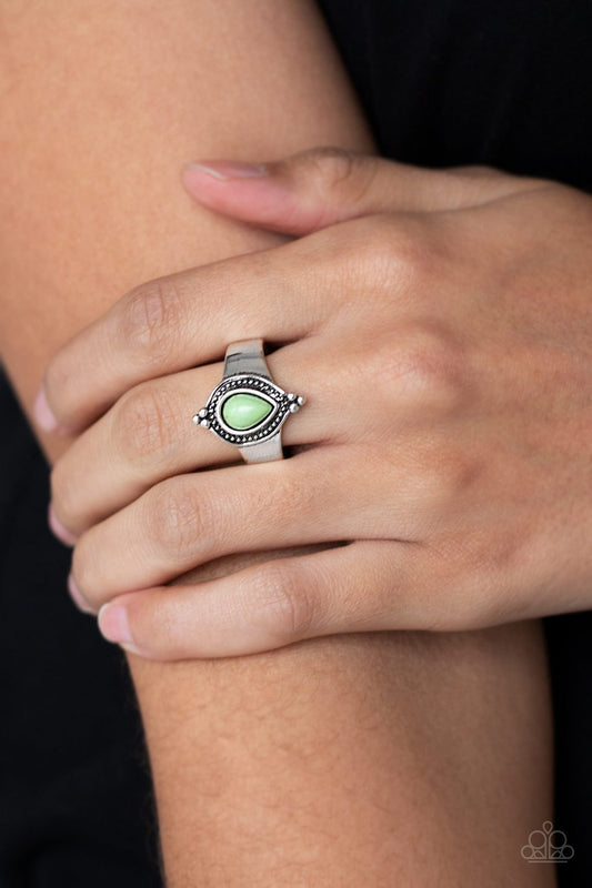 Mineral Minimalist-green-Paparazzi ring