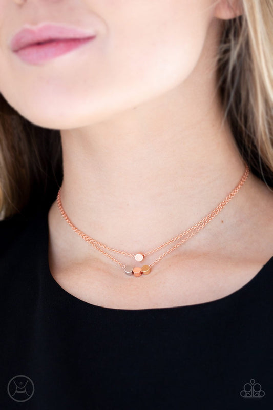 Mini Minimalist-copper-Paparazzi necklace