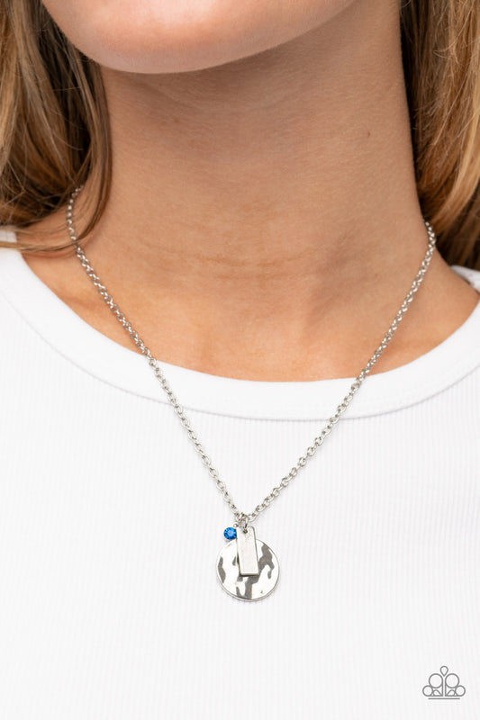 Minimal EFFORTLESS - blue - Paparazzi necklace