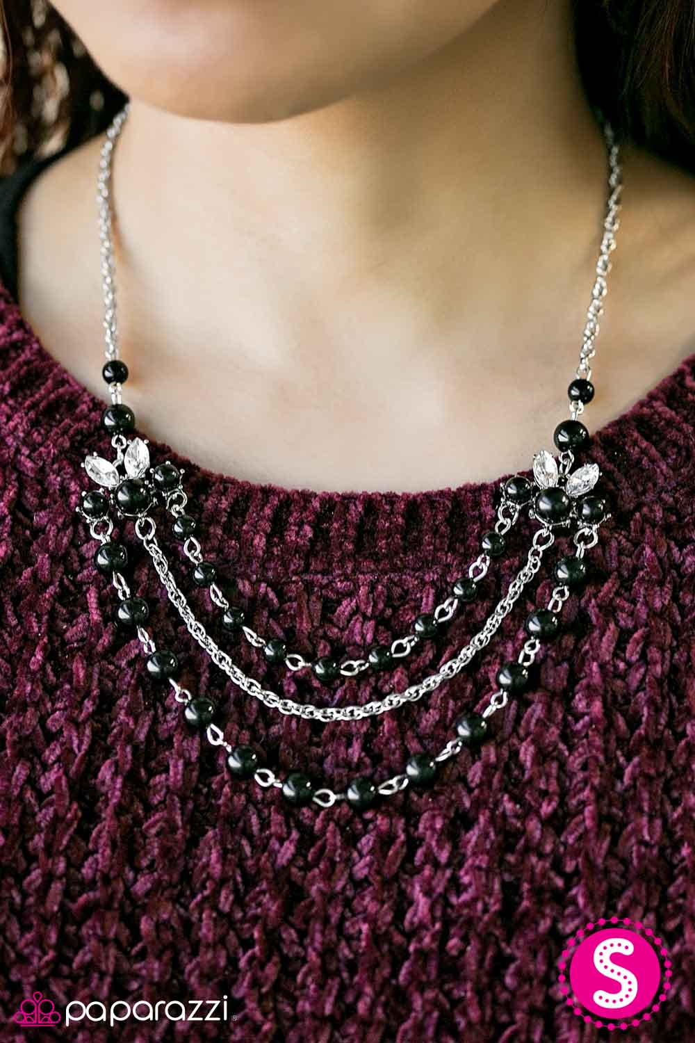 Miss Magnificent - Black - Paparazzi necklace