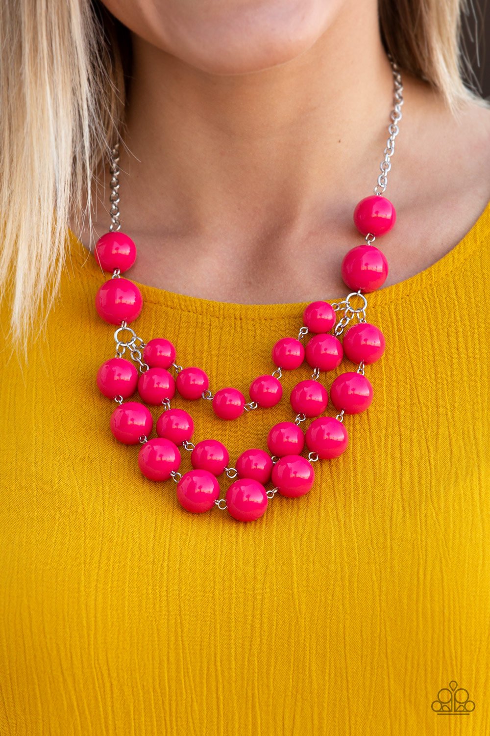 Miss Pop-YOU-larity-pink-Paparazzi necklace