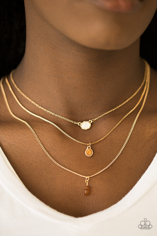 Mixed Messages - brown - Paparazzi necklace