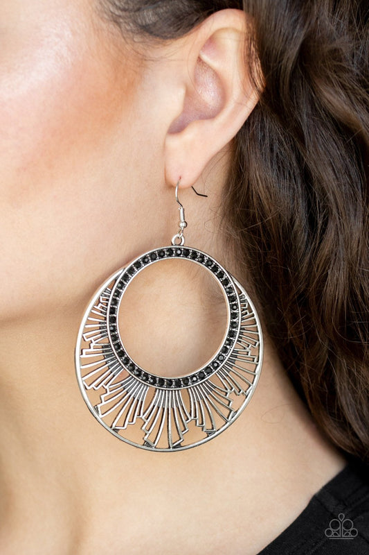 Mod Mood - black - Paparazzi earrings