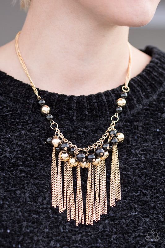 Modern Mechanics - black - Paparazzi necklace