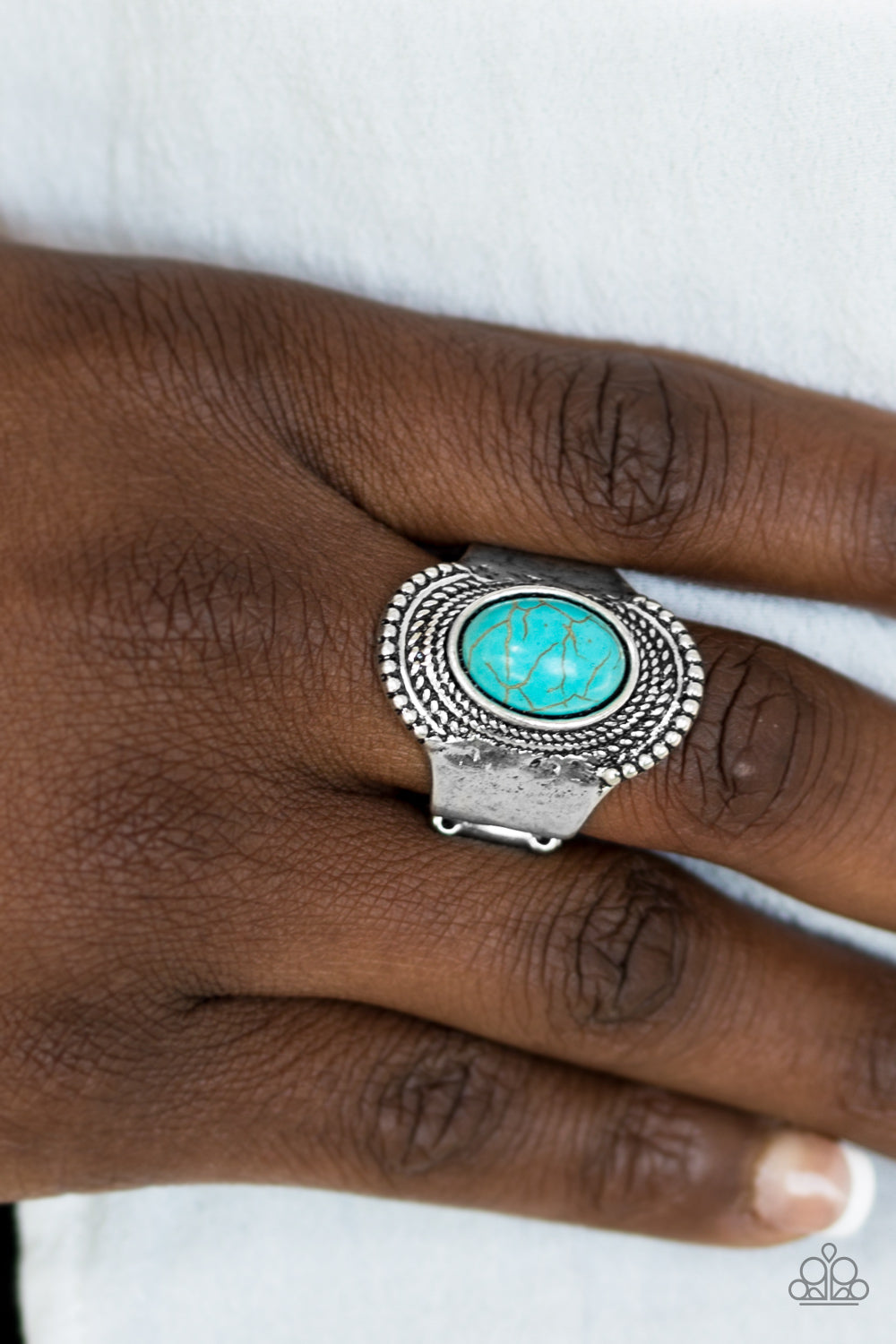 Modern Mesa - blue - Paparazzi ring
