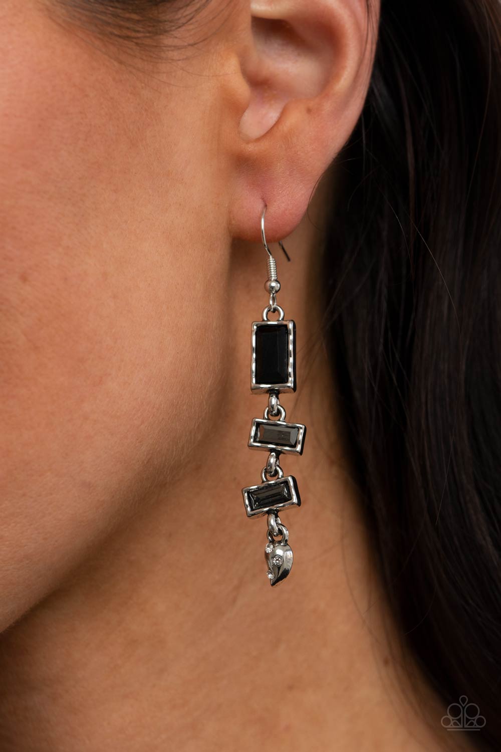 Modern Day Artifact - black - Paparazzi earrings