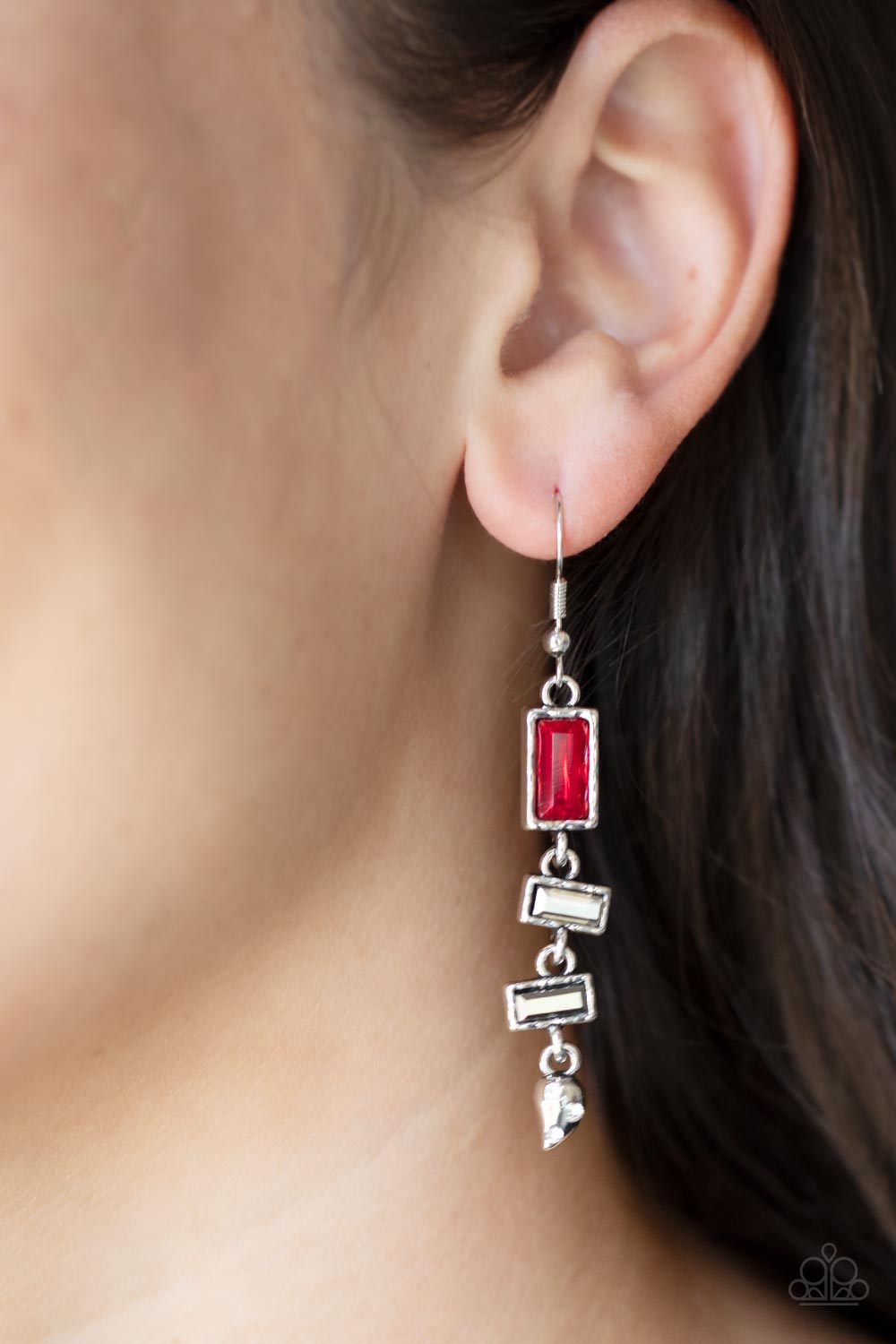 Modern Day Artifact - red - Paparazzi earrings