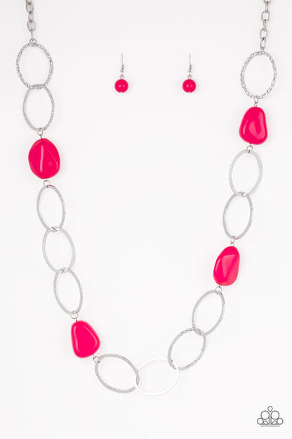 Modern Day Malibu - pink - Paparazzi necklace