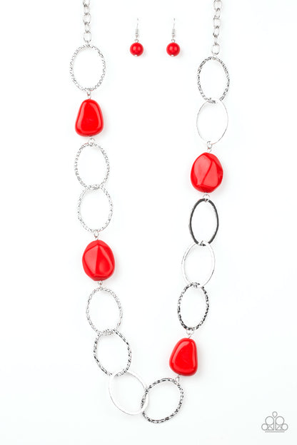 Modern Day Malibu - red - Paparazzi necklace