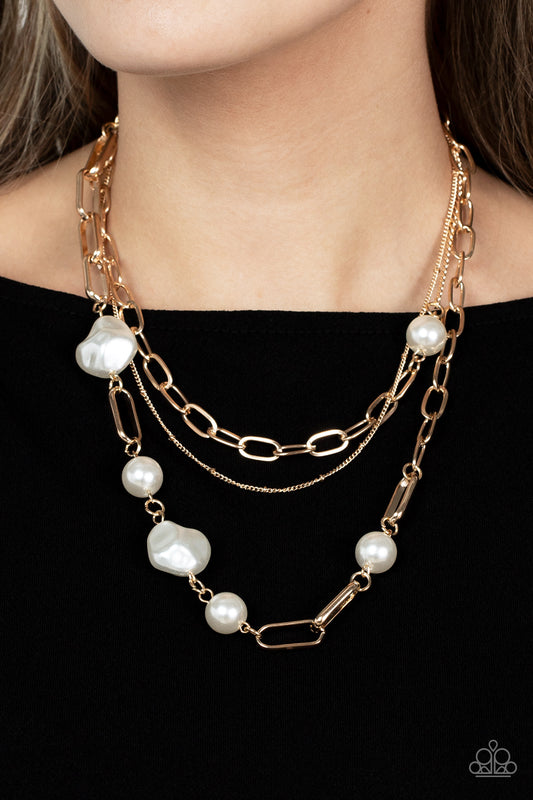 Modern Innovation - gold - Paparazzi necklace