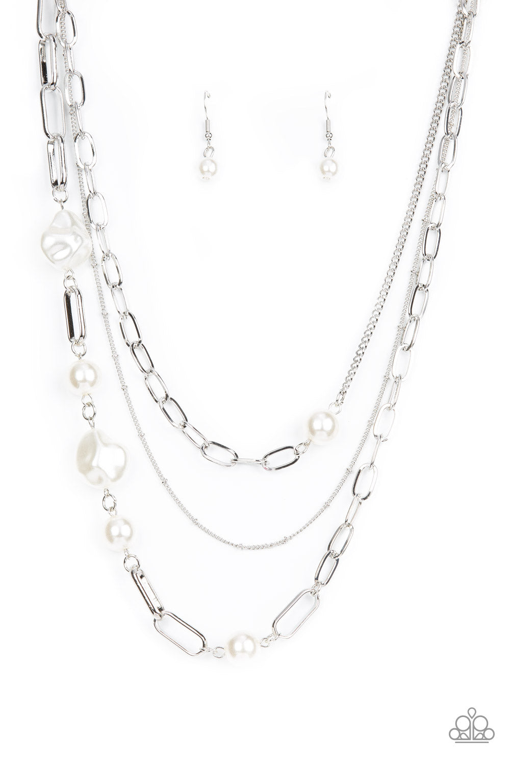 Modern Innovation - white - Paparazzi necklace