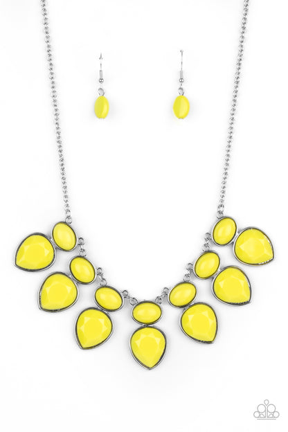 Modern Masquerade - yellow - Paparazzi necklace