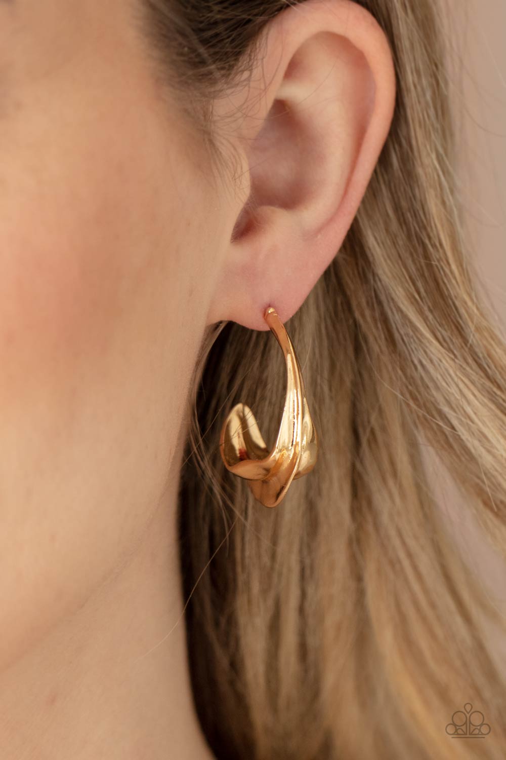 Modern Meltdown​ - gold - Paparazzi earrings