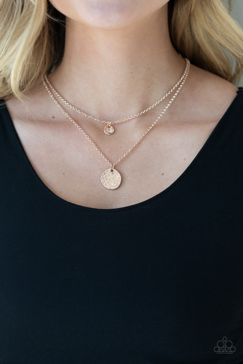 Modern Minimalist - rose gold - Paparazzi necklace