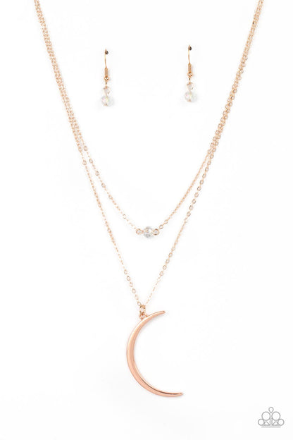Modern Moonbeam - rose gold - Paparazzi necklace