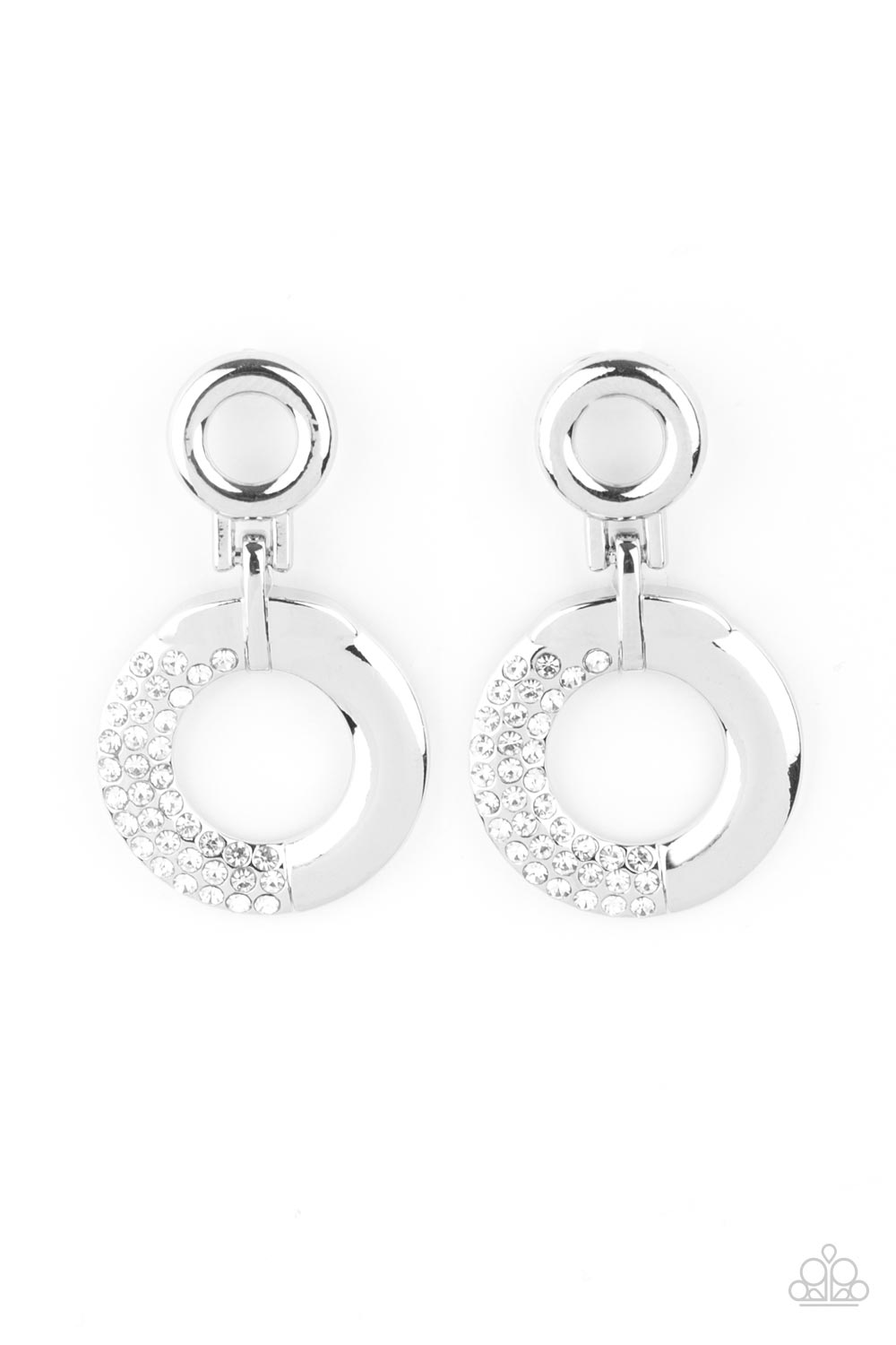 Modern Motivation - white - Paparazzi earrings