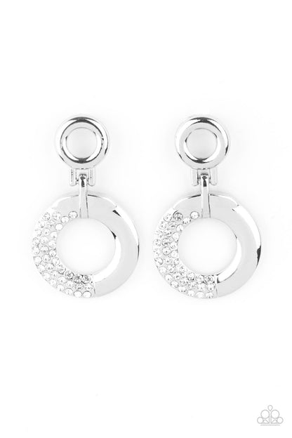 Modern Motivation - white - Paparazzi earrings