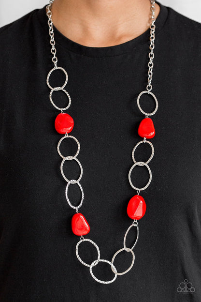 Modern Day Malibu-red-Paparazzi necklace