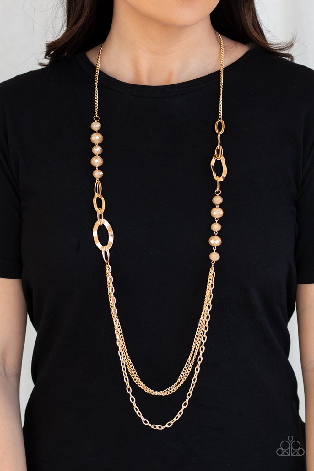 Modern Girl Glam-gold-Paparazzi necklace