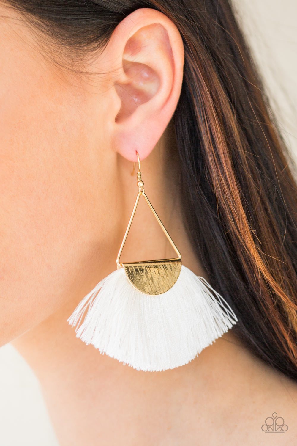 Modern Mayan - white - Paparazzi earrings