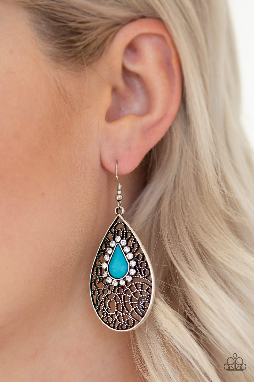 Modern Monte Carlo-blue-Paparazzi earrings