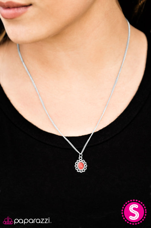 Modest Of Them All - Orange - Paparazzi necklace