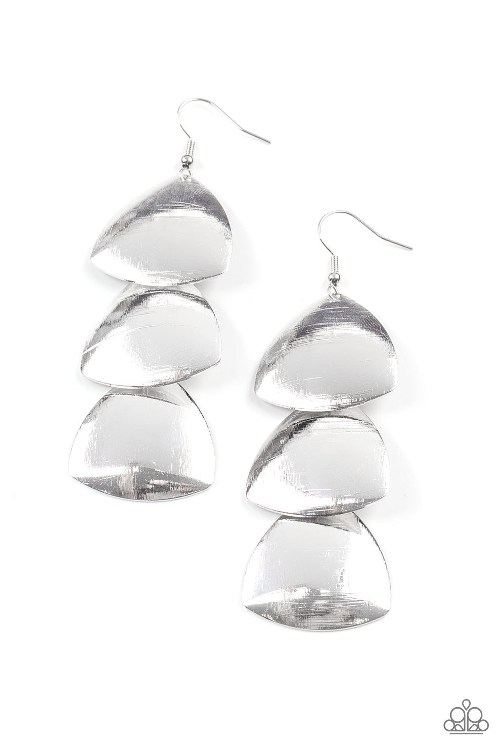 Modishly Metallic - silver - Paparazzi earrings
