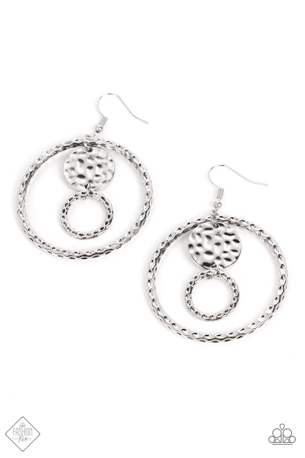Mojave Metal Art - silver - Paparazzi earrings